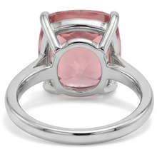 Peach Sapphire Engagement Ring 3 Carat Real Cushion Padparadscha Solitaire Cathedral 14K White Gold