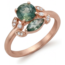 Genuine Dendritic Agate Gemstone Ring – main view
