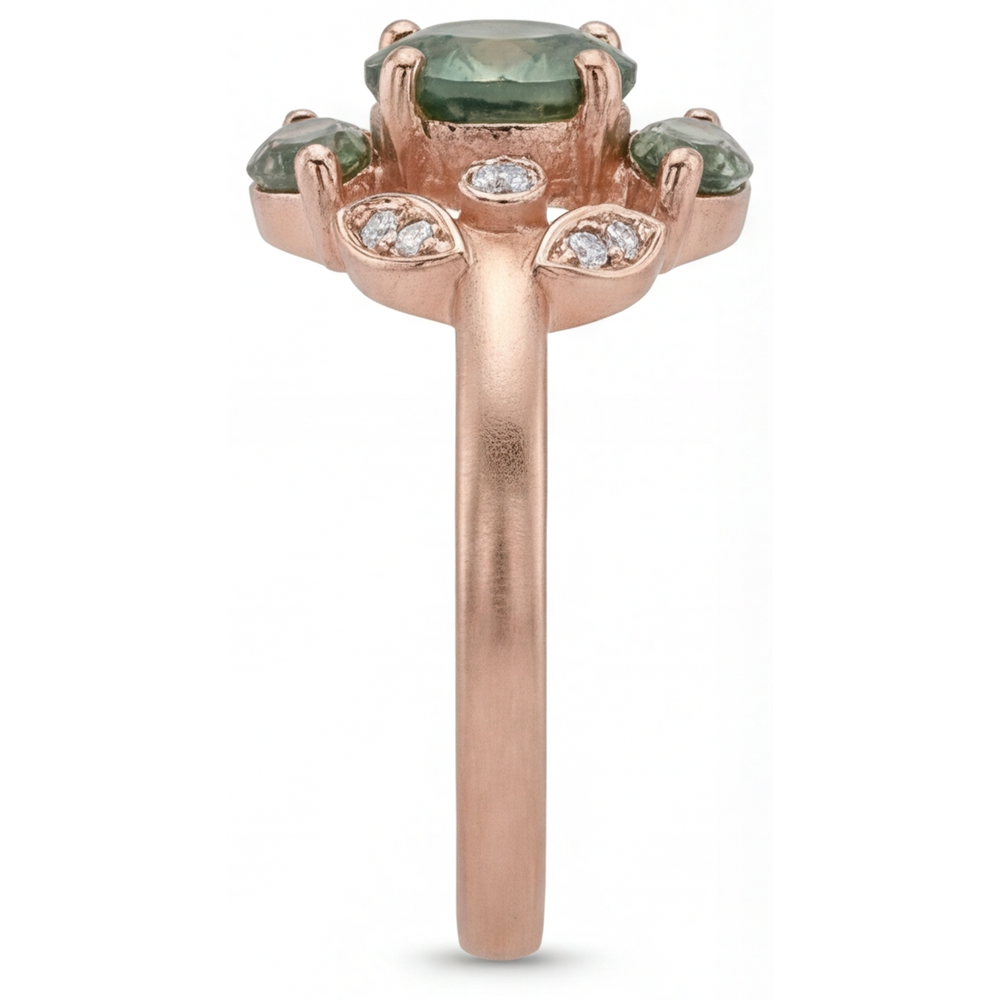 Luxurious Dendritic Agate Gemstone Ring 3.25 ct – angle view