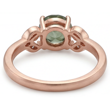 Gemstone Ring 14K Rose Gold with Dendritic Agate – top view