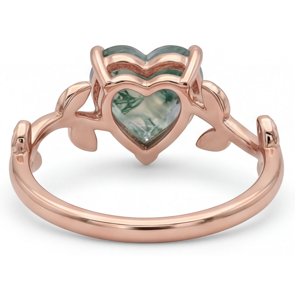 Handcrafted Precious Stone Ring 2 ct – top view