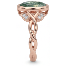 Handmade Dendritic Agate Precious Stone Ring 2.75 ct – profile view
