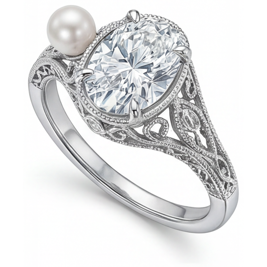 Luxurious Anniversary Ring 2 ct – front view