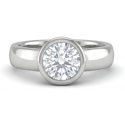 Men's Diamond Round Brilliant Gentleman's Ring 2 ct – 14K White