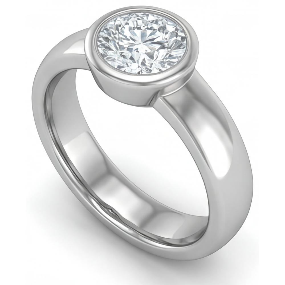 Brilliant Diamond Gentleman's Ring 2 ct – side view