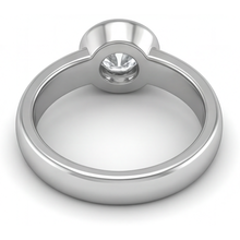 Round Brilliant Diamond ring in 14K White Gold – top view