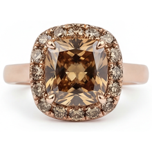 Halo Ring 14 Karat Rose Gold with Diamond – main view
