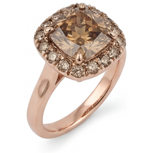 Designer Diamond Halo Ring 2 ct – front view