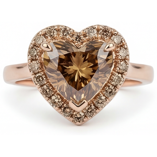 Genuine Diamond Halo Setting Ring 2.25 ct 14 Karat Rose Gold – main view