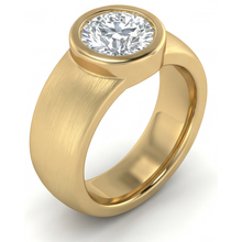 Men's Ring 14K Yellow Gold with Diamond – front view