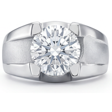 Men's Ring 14K White Gold with Diamond – front view