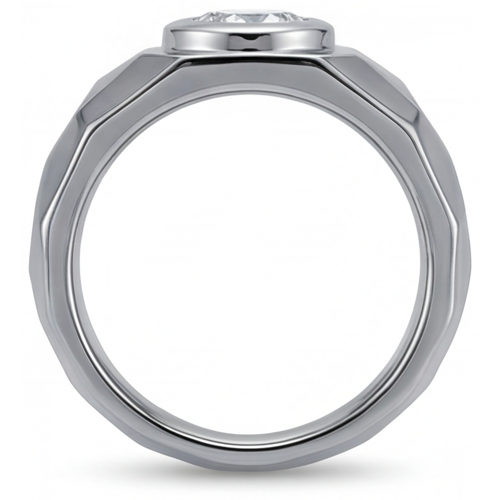 Diamond Mens Ring 1.50-ct 14K White Gold – angle view