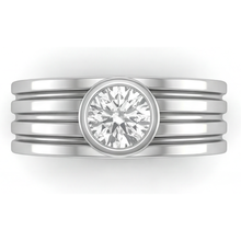 Mens Ring 14K White Gold with Diamond – main view
