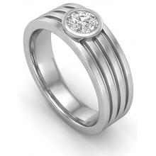 Authentic Diamond Mens Ring – side view