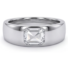 Step Cut Diamond ring in 14 Karat White Gold – main view