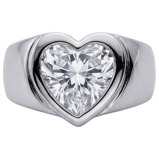 Diamond Mens Ring 4 ct 14K White Gold – main view