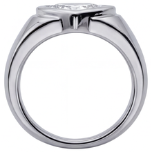 Heart Cut Diamond ring in 14K White Gold – profile view