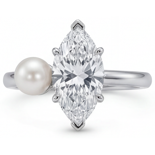Diamond Single Stone Ring 2.5-ct 14K White Gold – main view
