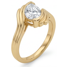Diamond Solitaire Engagement Ring 1.50-ct 14 Karat Yellow Gold – side view
