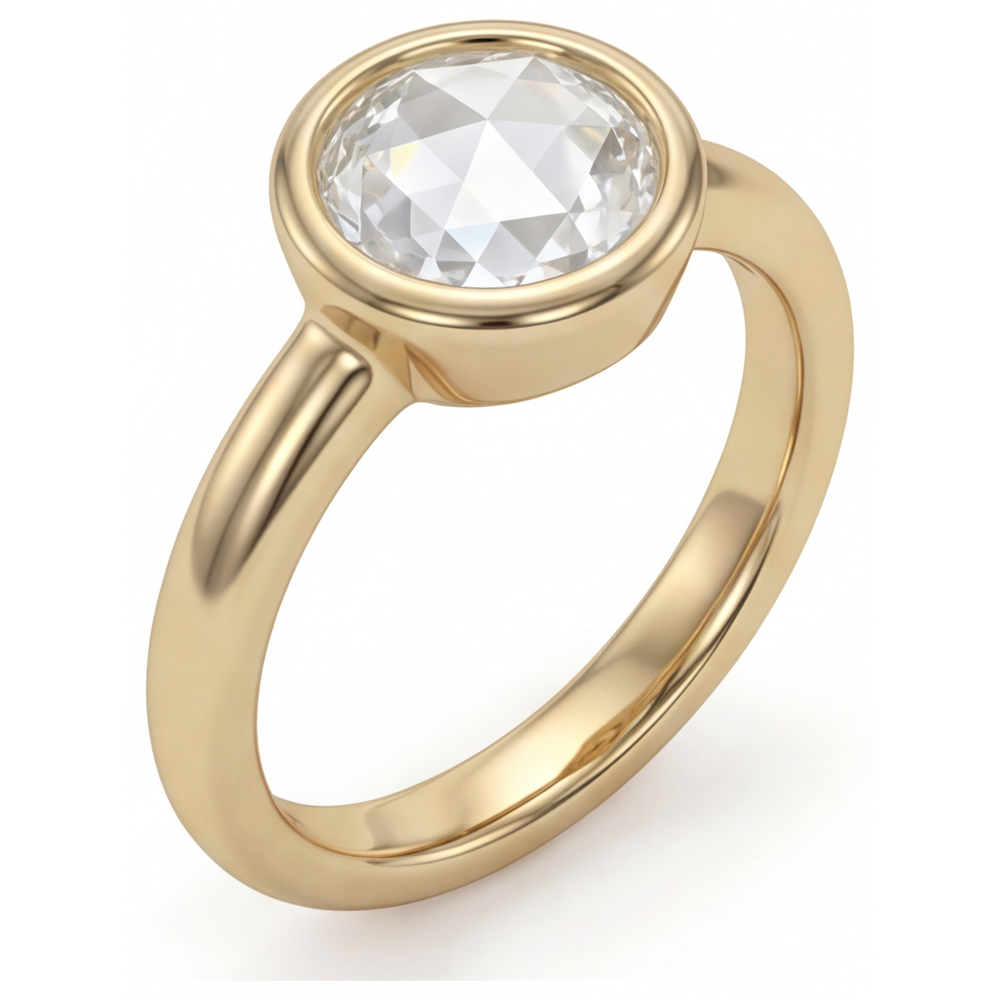 Diamond Solitaire Engagement Ring 2.75-ct 14K Yellow Gold – front view