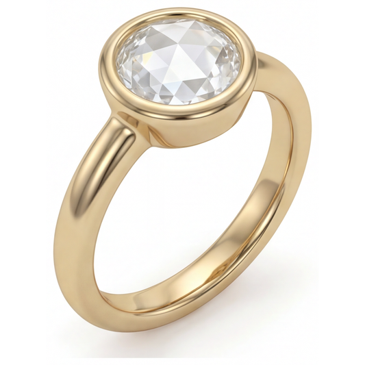 Diamond Solitaire Engagement Ring 2.75-ct 14K Yellow Gold – front view