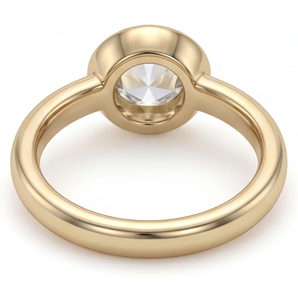 Fine Diamond Solitaire Engagement Ring 2.75 ct – back view