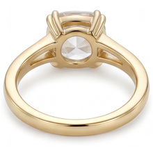 Solitaire Ring 14K Yellow Gold with Diamond – profile view