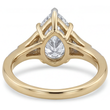 Handcrafted Solitaire Ring with Accents 2 ct – top view