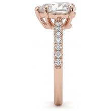 Real Diamond Solitaire with Side Stones – angle view