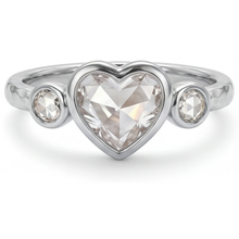 Heart Cut Diamond ring in 14K White Gold – main view