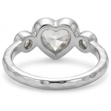 Heart Cut Diamond ring in 14K White Gold – profile view