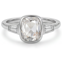 Handcrafted Diamond Three Stone Ring 3 ct – main view