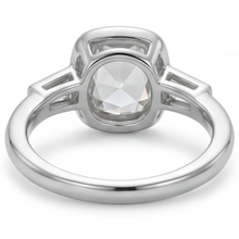 Handcrafted Diamond Three Stone Ring 3 ct – angle view