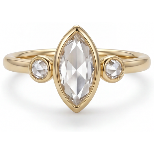 Natural Diamond Trilogy Ring – main view