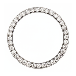 Diamond Watch Bezel 1.5 Carat 28 mm To Fit Rolex Datejust Real Natural Stainless Steel Round Pave