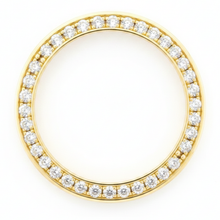 Diamond Watch Bezel 1 Carat 28 mm To Fit Rolex Datejust Genuine Natural 14K Yellow Gold Round Pave