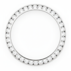 Diamond Watch Bezel 1 Carat 28 mm To Fit Rolex Datejust Natural Real Stainless Steel Round Channel
