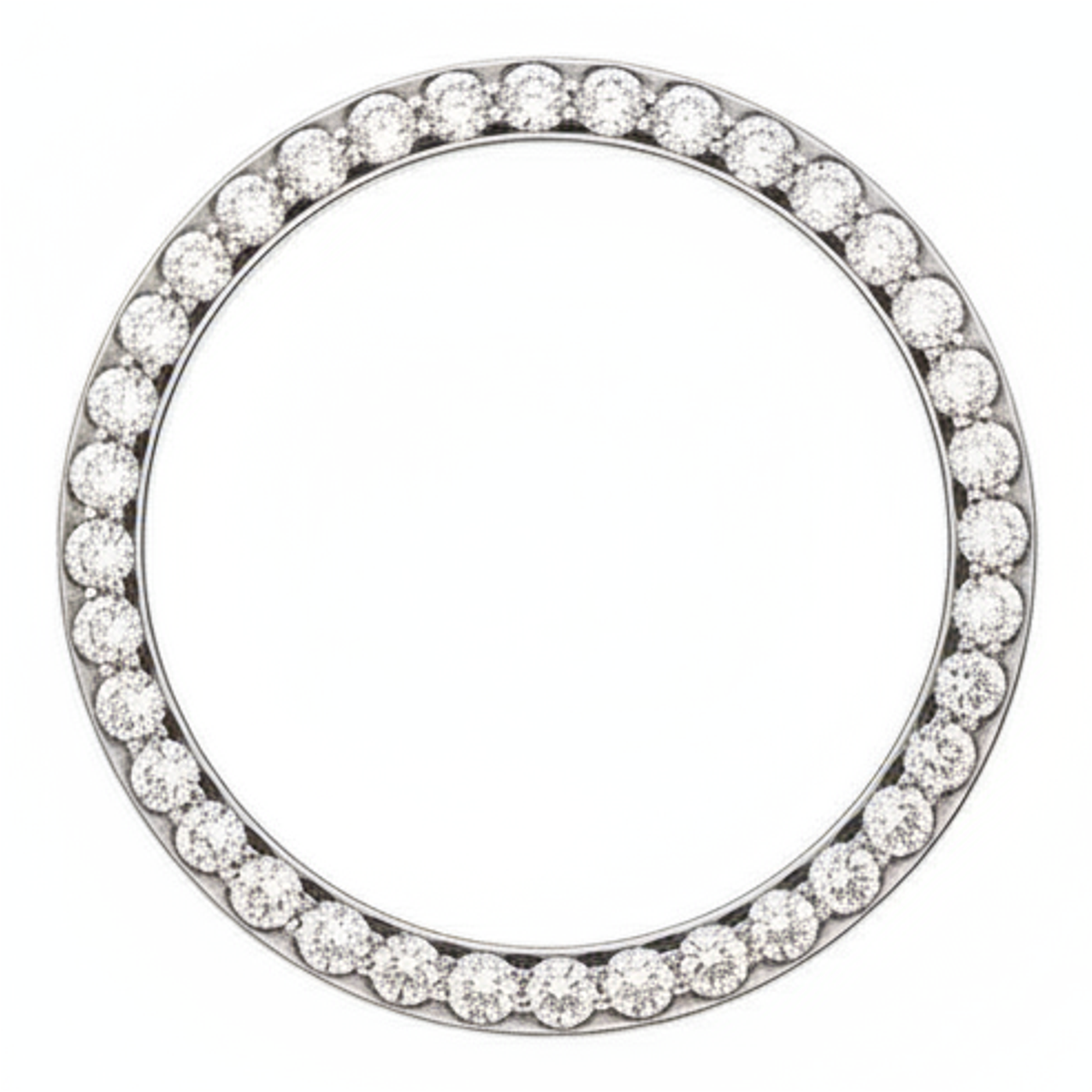 Diamond Watch Bezel 1 Carat 28 mm To Fit Rolex Datejust Real Genuine Stainless Steel Round Pave