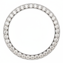 Diamond Watch Bezel 2 Carat 28 mm To Fit Rolex Datejust Natural Real Stainless Steel Round Pave