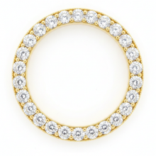 Diamond Watch Bezel 3 Carat 28 mm To Fit Rolex Datejust Natural Real 14K Yellow Gold Round Pave