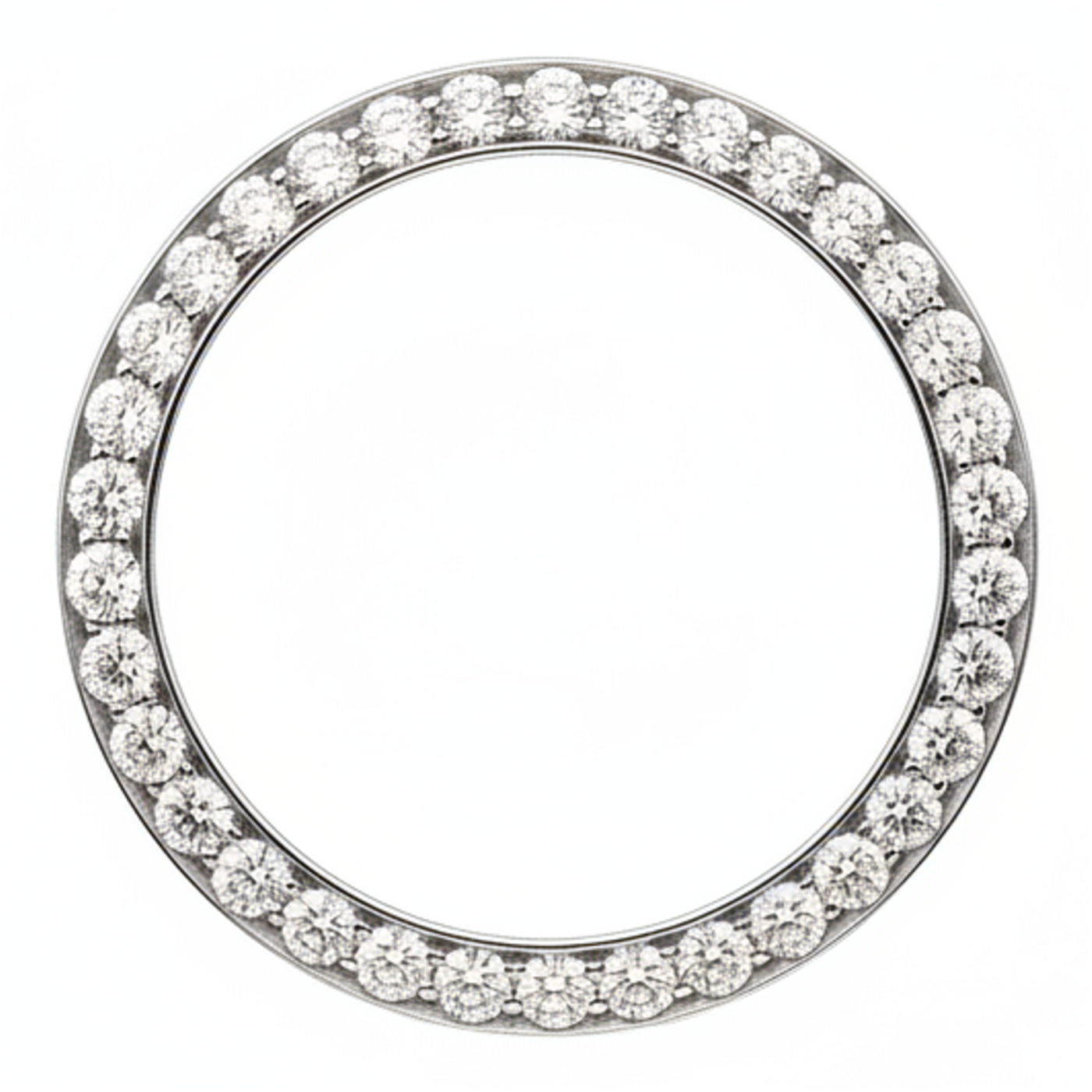 Diamond Watch Bezel 3 Carat 28 mm To Fit Rolex Datejust Natural Real Stainless Steel Round