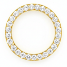 Diamond Watch Bezel 5 Carat 28 mm To Fit Rolex Datejust Genuine Natural 14K Yellow Gold Round Pave