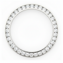 Diamond Watch Bezel 5 Carat 28 mm To Fit Rolex Datejust Natural Real Stainless Steel Round Channel