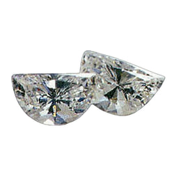 Natural Earth Mined Diamonds F Vs1 Half-Moon 0.50 Carat Pair Of Half Moon Loose