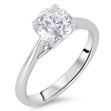 Engagement Solitaire Natural Earth Mined Diamond Ring 1 Carat White Gold Lady Jewelry