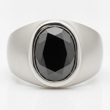 Black Diamond Engagement Ring 3.79 Carat Real Oval Fancy Bezel Platinum