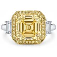 Fine Jewelry Ring 14 Karat Two Tone Gold with Fancy Yellow Diamond – main view