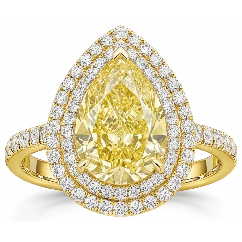 Fine Jewelry Ring 14K Yellow Gold with Fancy Yellow Diamond – main view