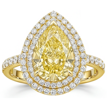 Earth-Mined Fancy Yellow Diamond Fine Jewelry Ring – front view