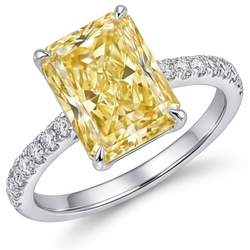 Brilliant VVS Clarity Fancy Yellow Diamond Fine Jewelry Ring – 3